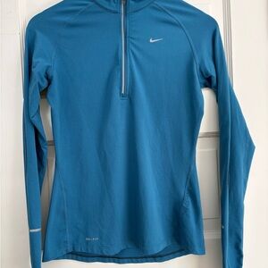 Nike Teal Dri-FIT Quarter-Zip Pullover Size Small. Great Used Condition. Soft